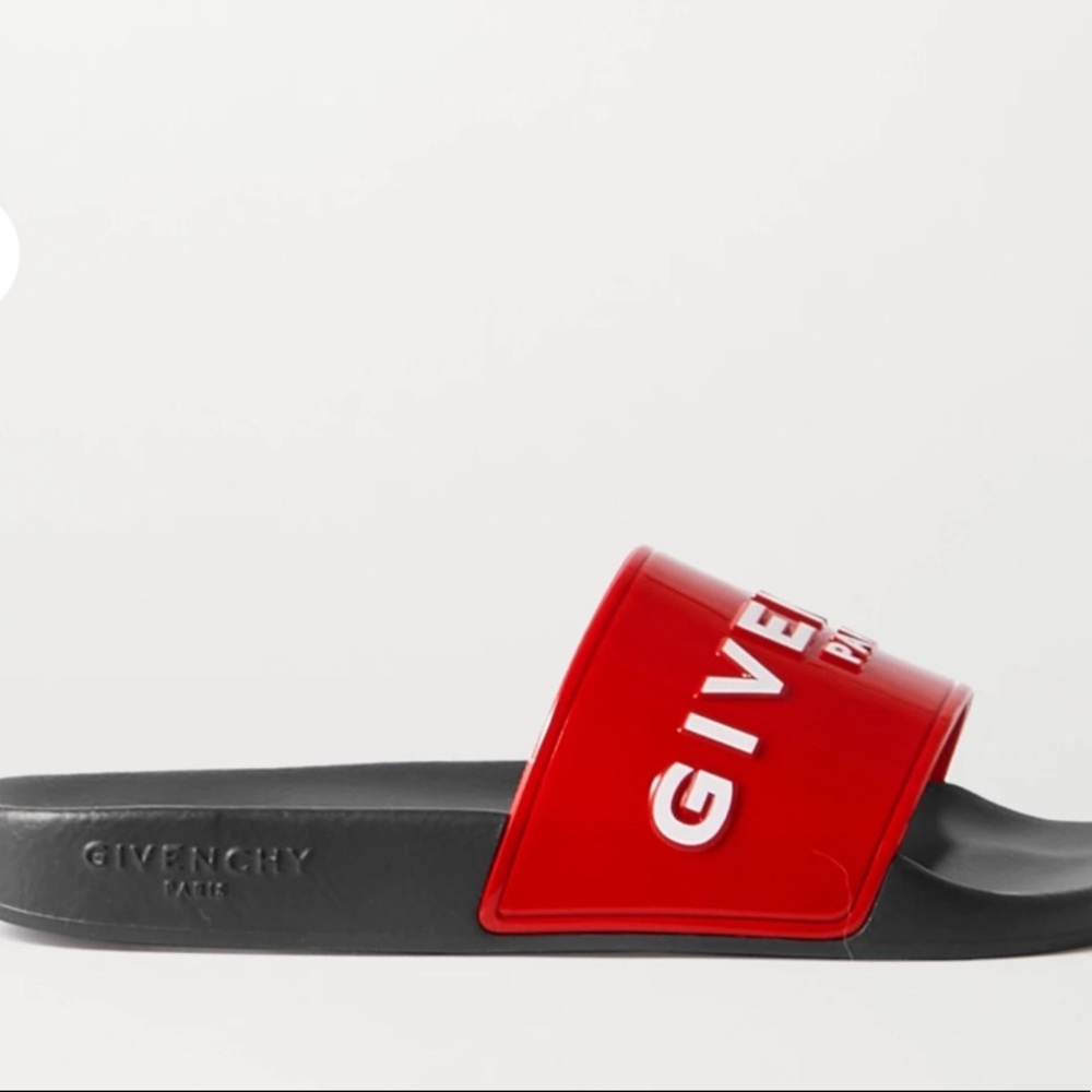 Givenchy Logo Print Rubber Slides unisex